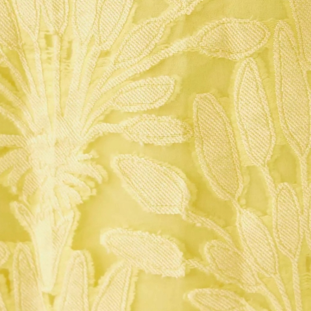 NWT Lilly Pulitzer Kavianna Dress Color: Finch Yellow Stacked Palm Burnout SZ 10 - Picture 4 of 11